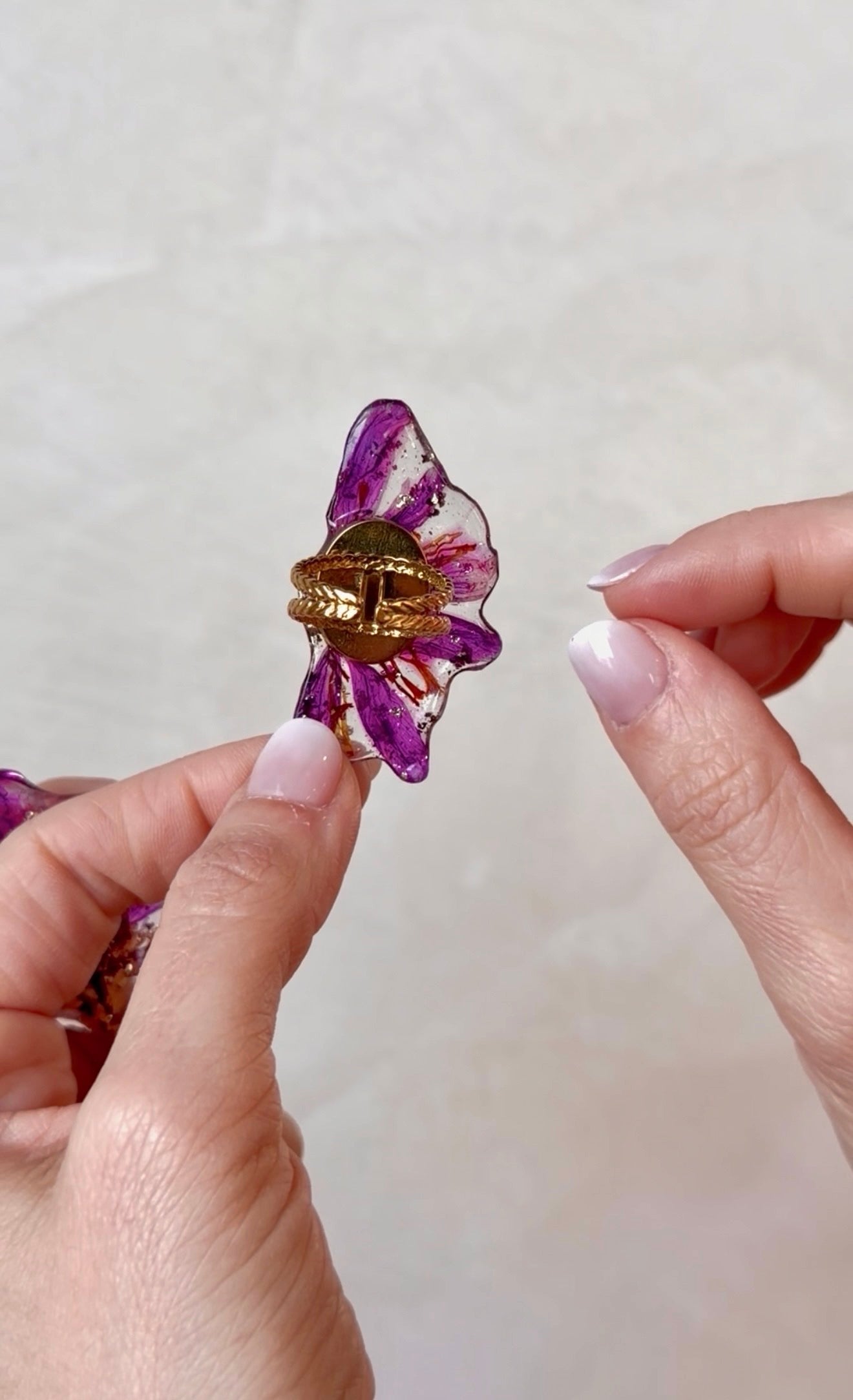 Anello farfalla di zafferano