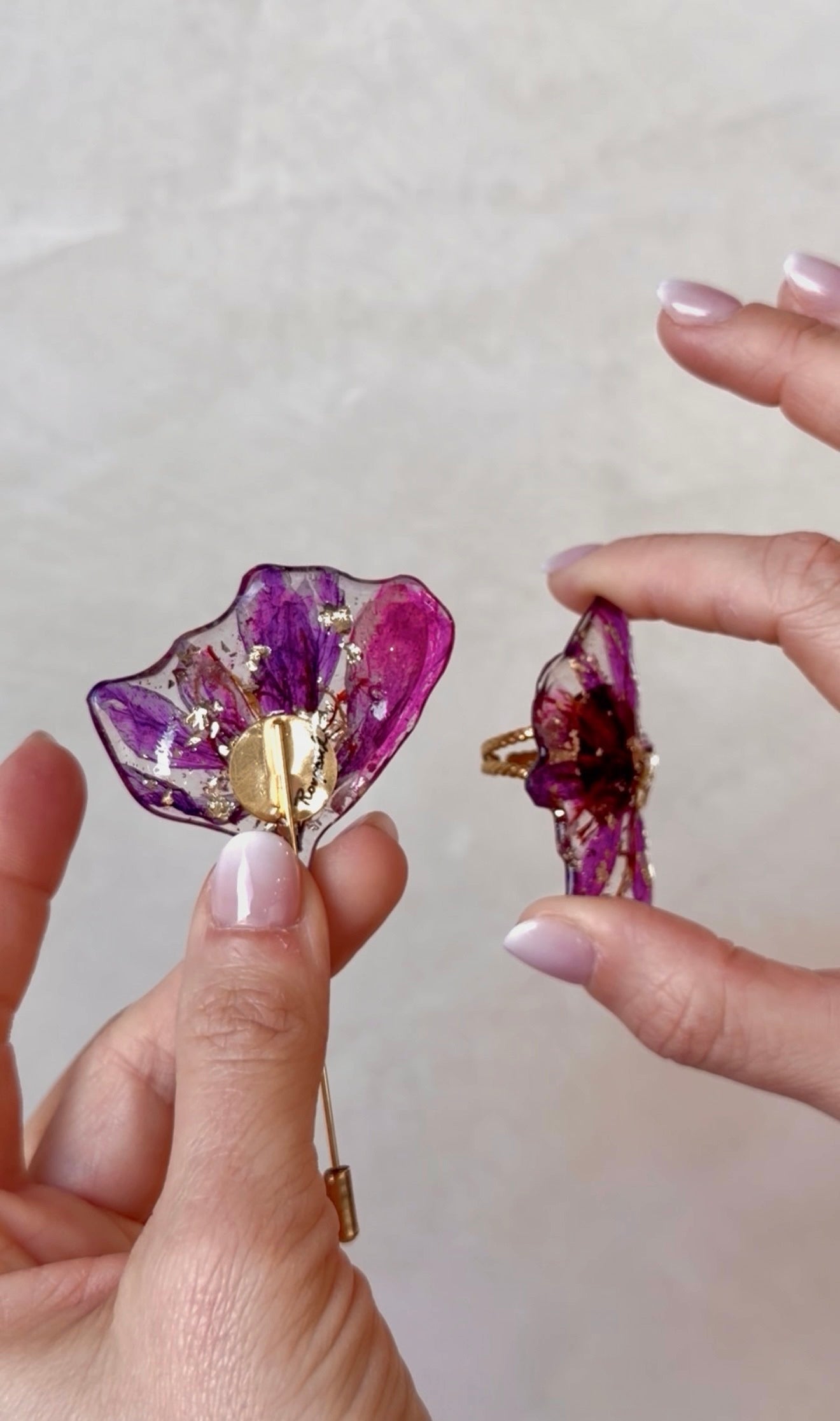 Spilla Zafferano in fiore