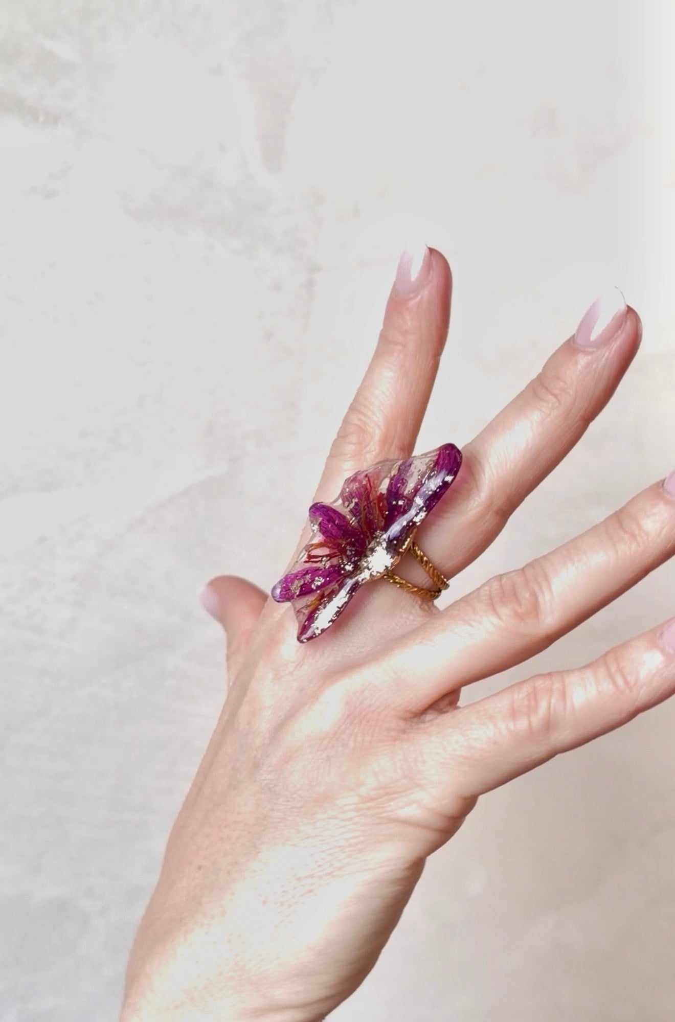 Anello farfalla di zafferano