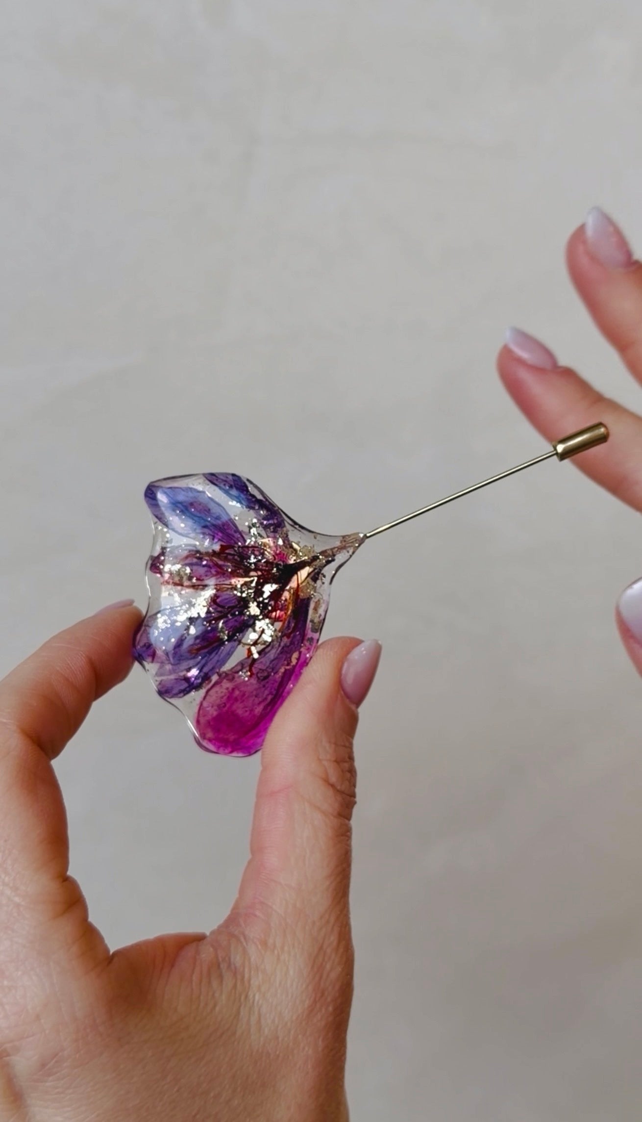 Spilla Zafferano in fiore