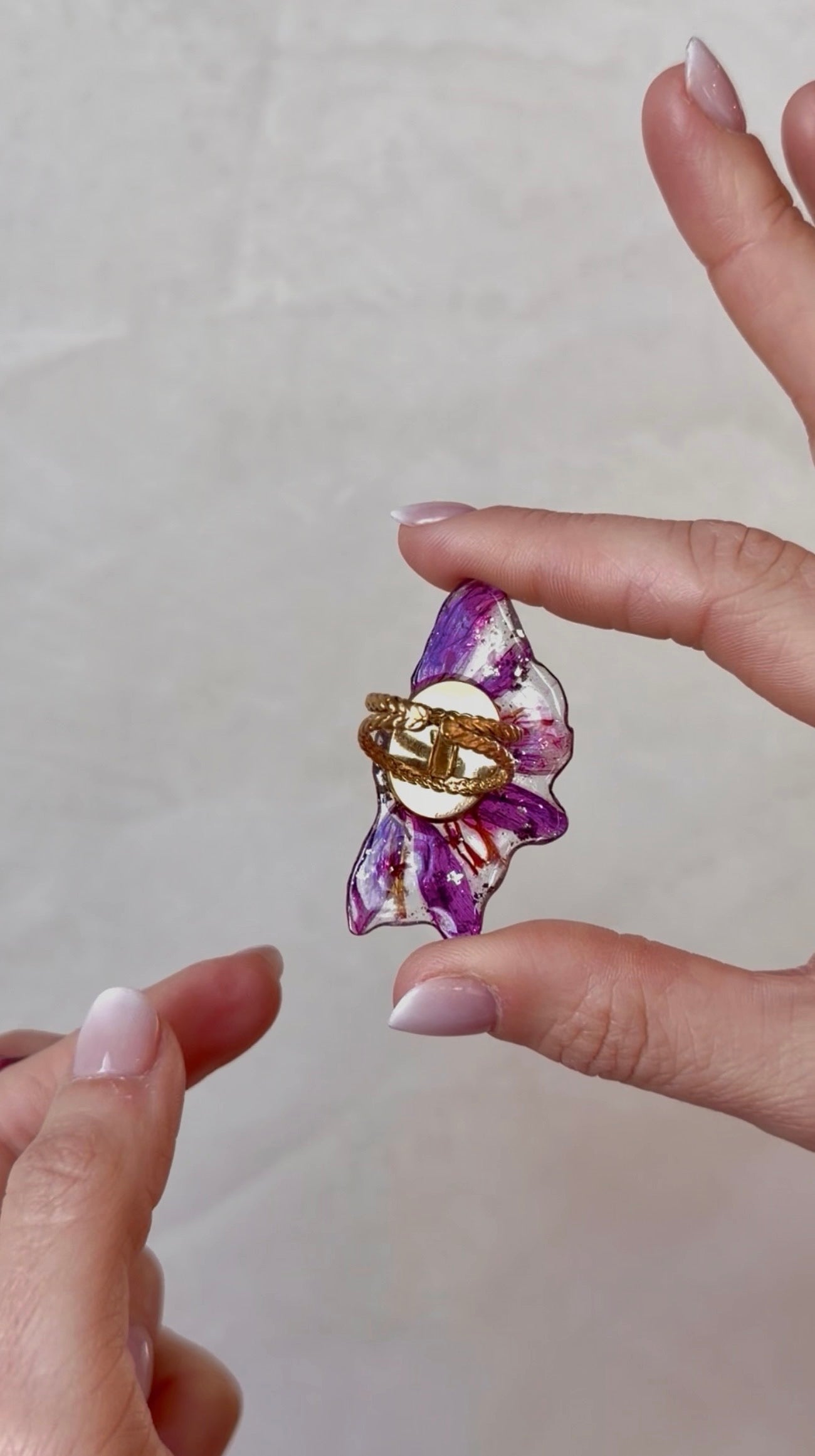 Anello farfalla di zafferano